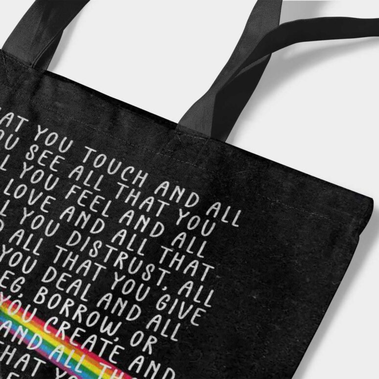 Pink Floyd Tote Bag - All that you touch and all that you see Eclipse Lyrics