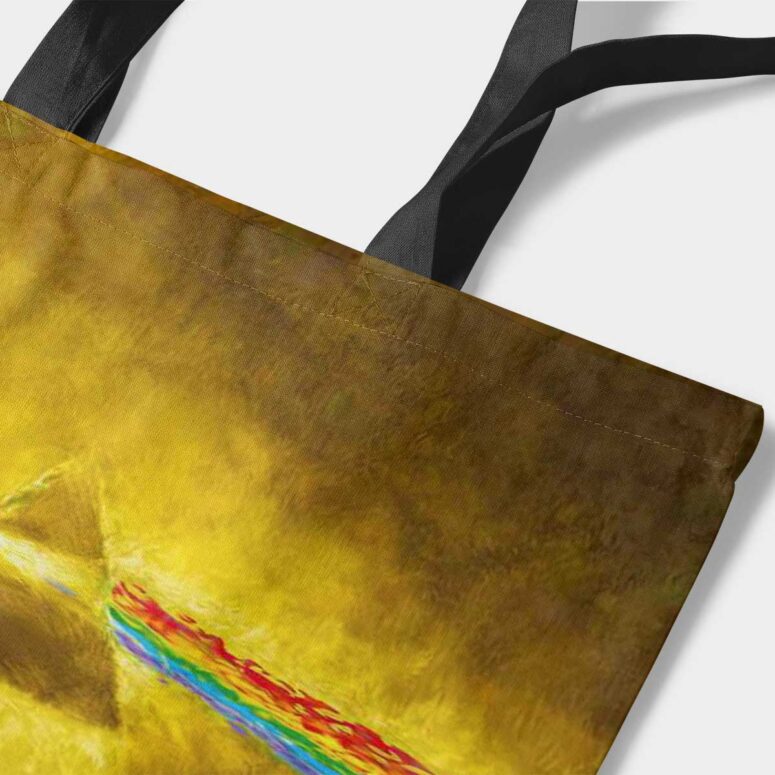 Pink Floyd Tote Bag - Golden Dark Side Of The Moon Pink Floyd Tote Bag - Golden Dark Side Of The Moon