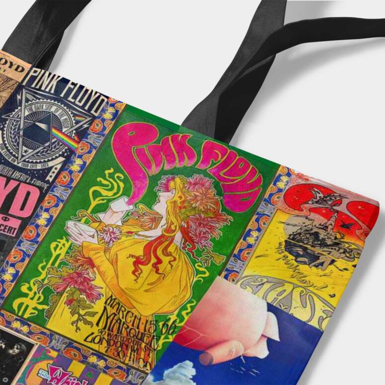 Pink Floyd Tote Bag - Vintage Rock Concert Posters Pink Floyd Tote Bag - Vintage Rock Concert Posters
