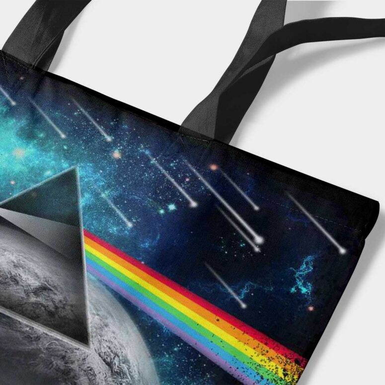 Pink Floyd Tote Bag - Snoopy And Charlie Brown Looking Dark Side Of The Moon Watch