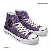 Dark Side Of The Moon Album Psychedelic – Pink Floyd White Retro Hightop - OtherBrick