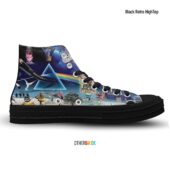 Music Is Always By Your Side – Pink Floyd Black Retro Hightop - OtherBrick