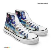 Music Is Always By Your Side – Pink Floyd White Retro Hightop - OtherBrick