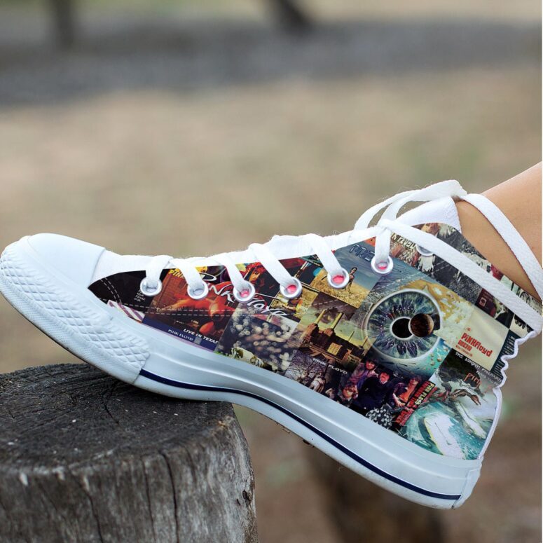 Albums Collage Canvas Shoes - Pink Floyd Canvas Shoes