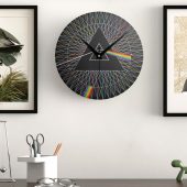 Pink Floyd Wooden Clock - Dark Side Of The Moon Spokes Line Art Pink Floyd Wooden Clock - Dark Side Of The Moon Spokes Line Art