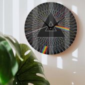 Pink Floyd Wooden Clock - Dark Side Of The Moon Spokes Line Art Pink Floyd Wooden Clock - Dark Side Of The Moon Spokes Line Art
