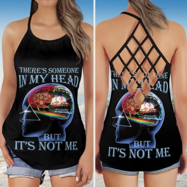 There's Someone in My Head But It's Not Me Pink Floyd Criss Cross Tank Top There's Someone in My Head But It's Not Me Pink Floyd Criss Cross Tank Top