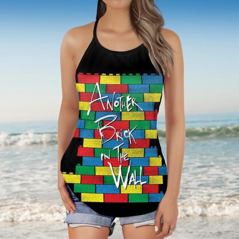 Another Brick In The Wall Pink Floyd Criss Cross Tank Top