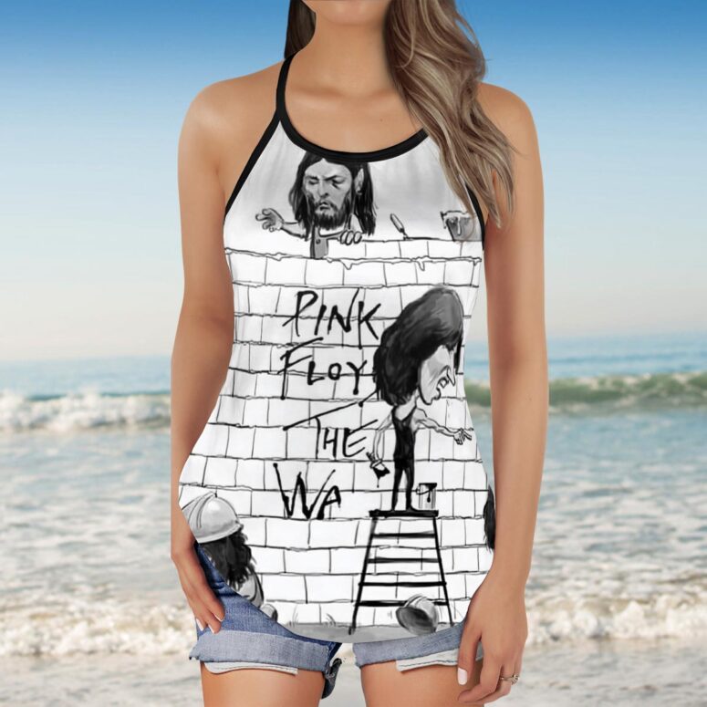 Building The Wall Pink Floyd Criss Cross Tank Top