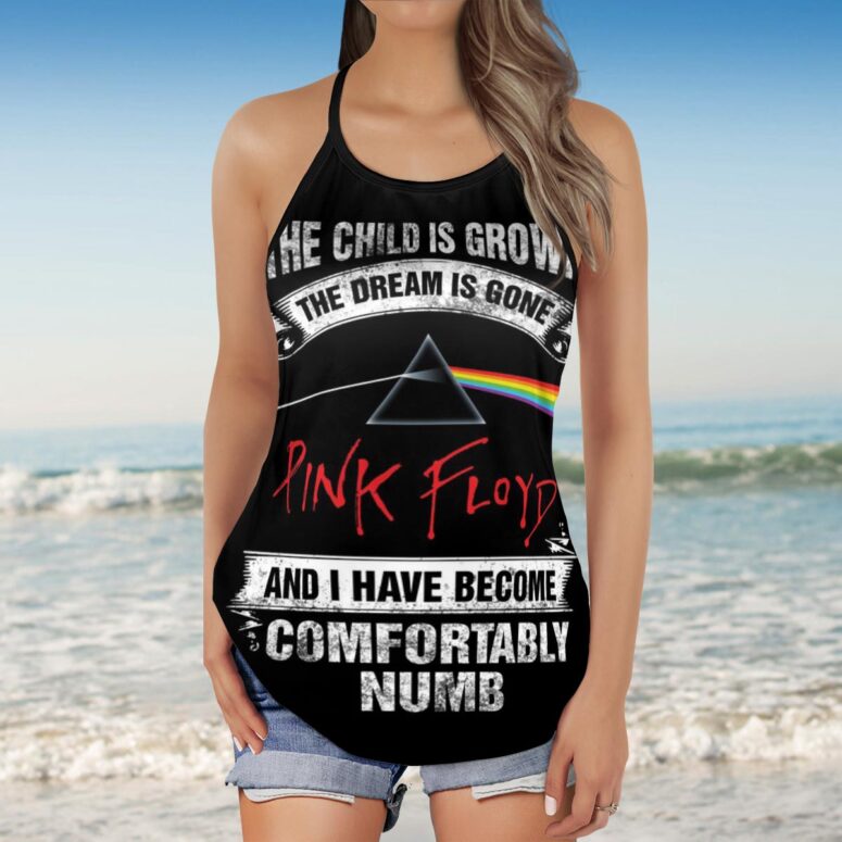 I have become comfortably numb Pink Floyd Criss Cross Tank Top