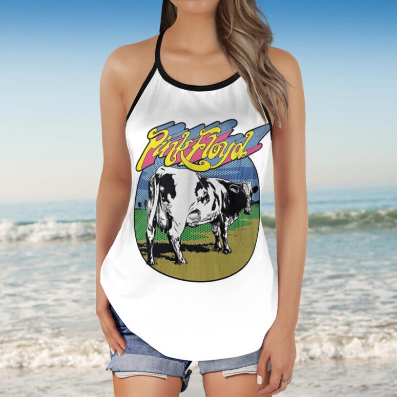 Pink Floyd Distant Bells Atom Heart Mother Shirt Criss Cross Tank Top Pink Floyd Distant Bells Atom Heart Mother Shirt Criss Cross Tank Top