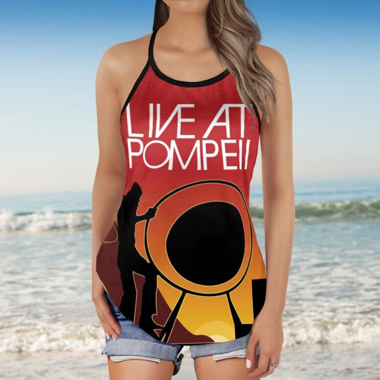 Pink Floyd Live At Pompeii Criss Cross Tank Top Pink Floyd Live At Pompeii Criss Cross Tank Top