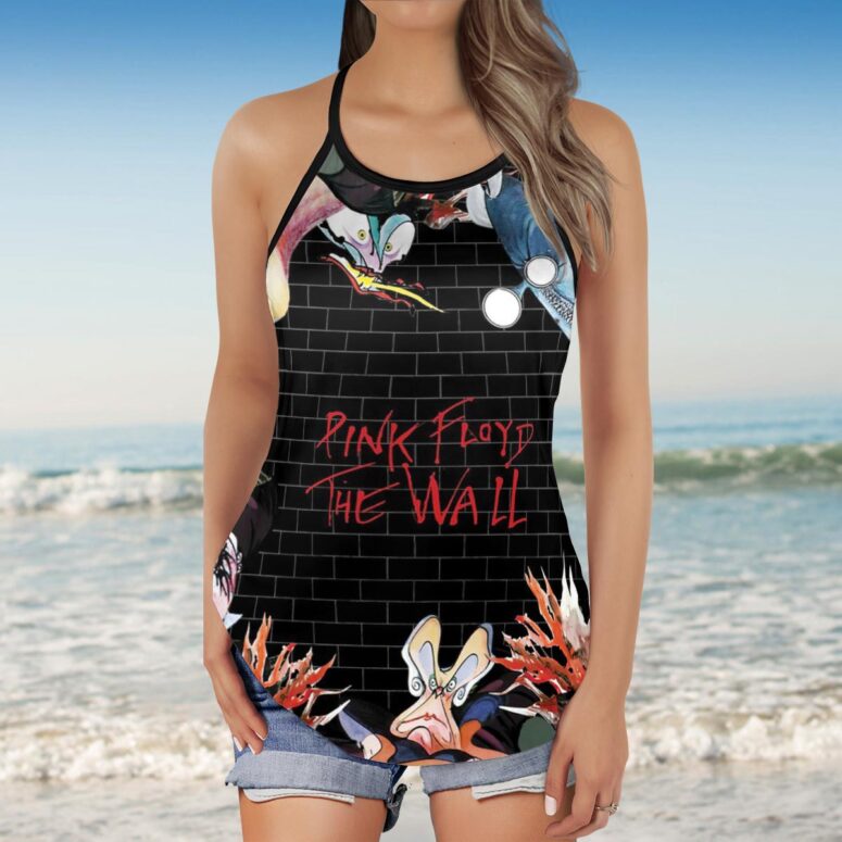 Pink Floyd The Wall Immersion Criss Cross Tank Top Pink Floyd The Wall Immersion Criss Cross Tank Top