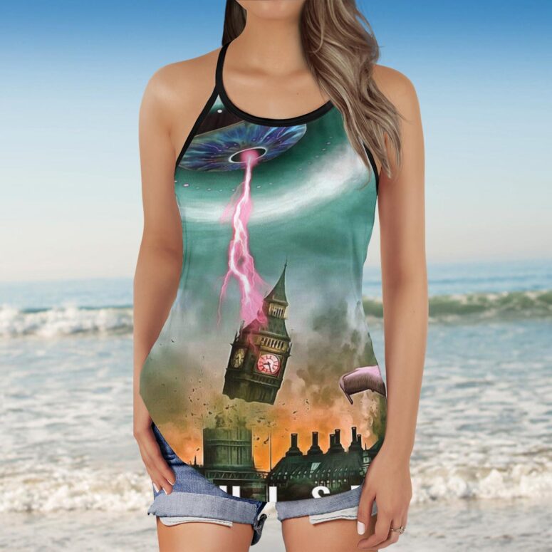 Power of Pulse Pink Floyd Criss Cross Tank Top Power of Pulse Pink Floyd Criss Cross Tank Top