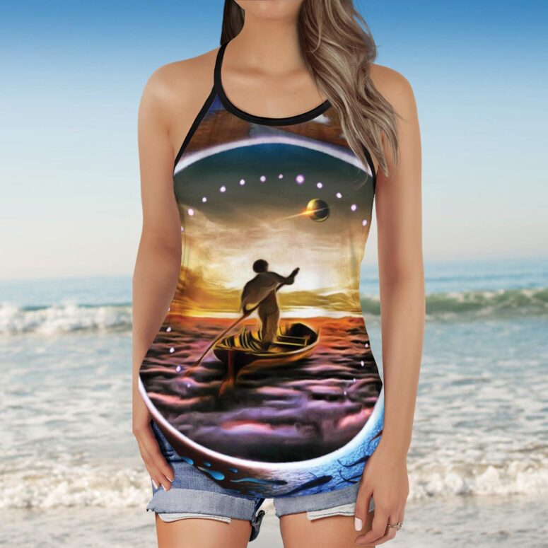 The Endless River Pink Floyd Criss Cross Tank Top
