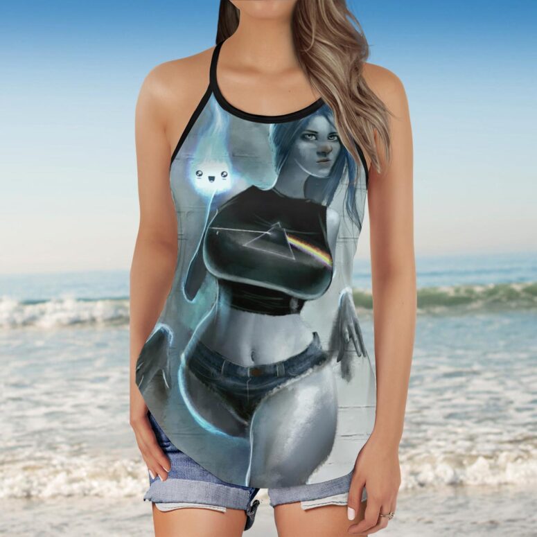 The Ghost Girl Pink Floyd fan Criss Cross Tank Top The Ghost Girl Pink Floyd fan Criss Cross Tank Top
