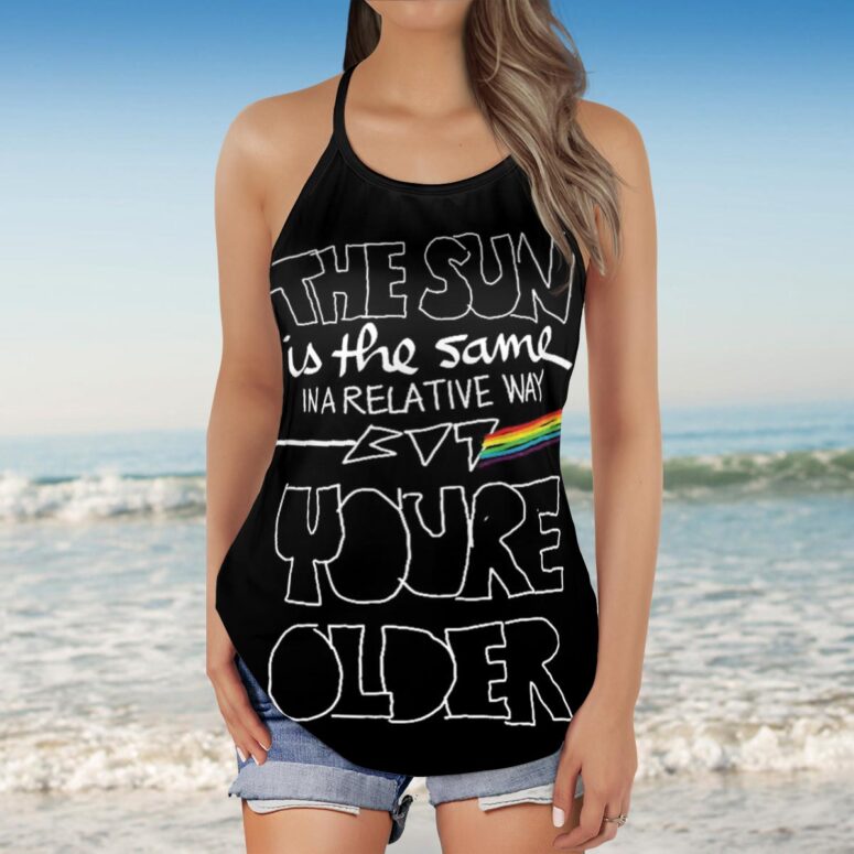 The Sun Is The Same In A Relative Way Pink Floyd Criss Cross Tank Top