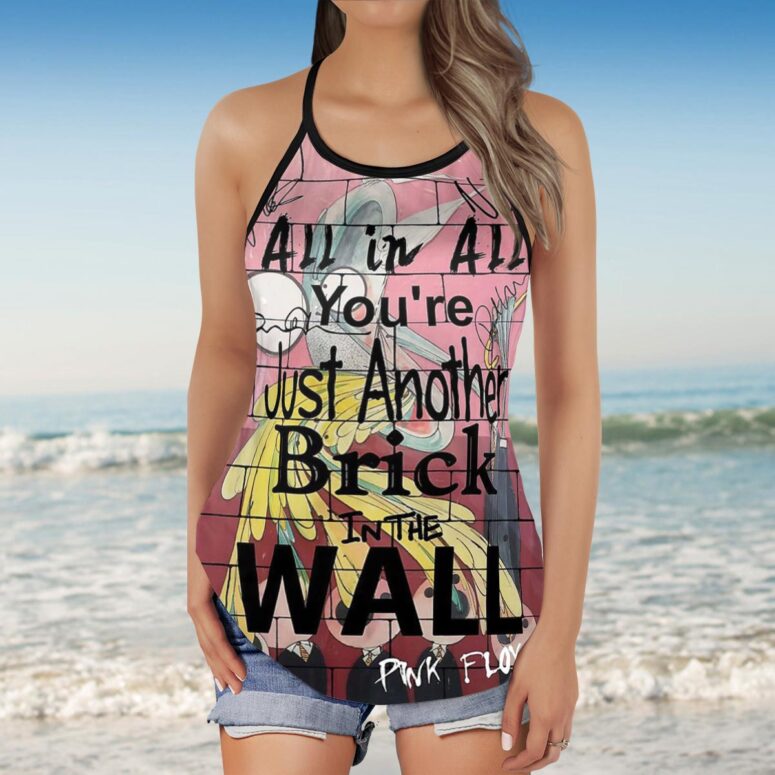 You Are Just Another Brick In The Wall Pink Floyd Criss Cross Tank Top You Are Just Another Brick In The Wall Pink Floyd Criss Cross Tank Top