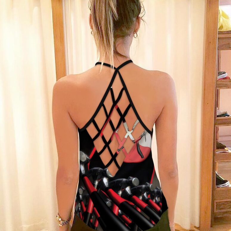 Hammer March Pink Floyd Criss Cross Tank Top Hammer March Pink Floyd Criss Cross Tank Top