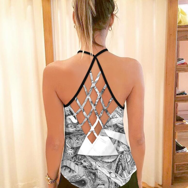Memories Fan Art Pink Floyd Criss Cross Tank Top