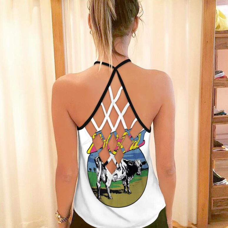 Pink Floyd Distant Bells Atom Heart Mother Shirt Criss Cross Tank Top Pink Floyd Distant Bells Atom Heart Mother Shirt Criss Cross Tank Top