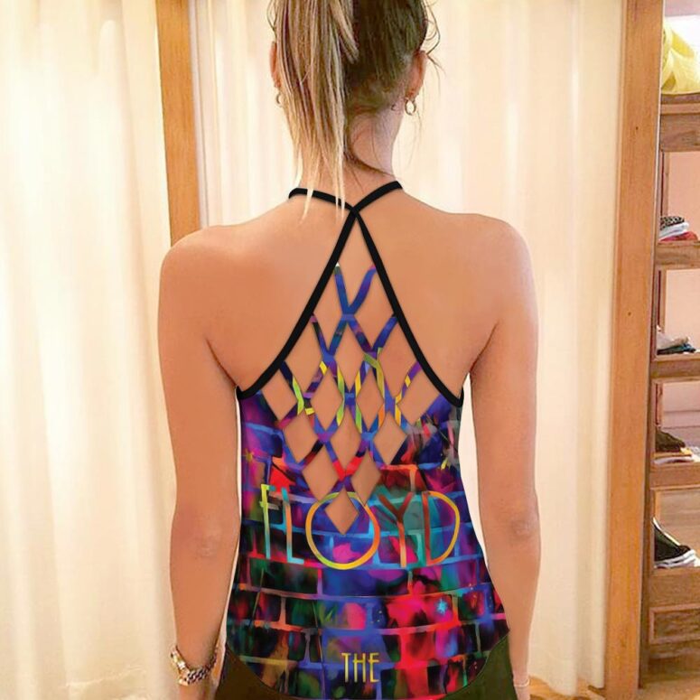 Pink Floyd The Wall Water Painting Criss Cross Tank Top