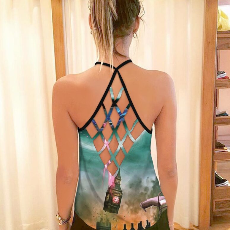 Power of Pulse Pink Floyd Criss Cross Tank Top Power of Pulse Pink Floyd Criss Cross Tank Top