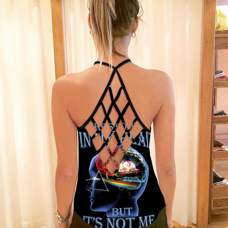 There's Someone in My Head But It's Not Me Pink Floyd Criss Cross Tank Top