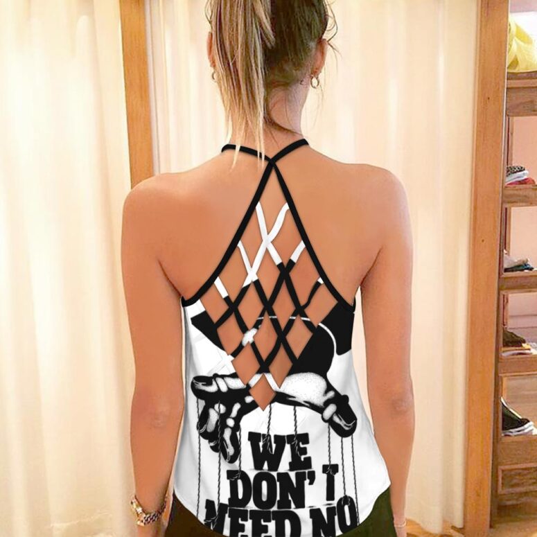 We dont need education Pink Floyd Criss Cross Tank Top