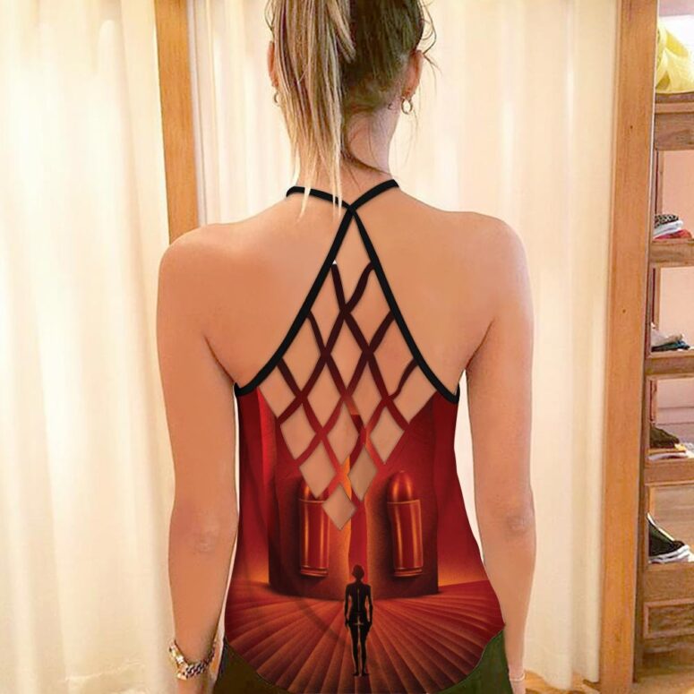 When The Tigers Broke Free Fan Art Pink Floyd Criss Cross Tank Top
