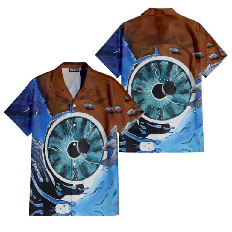 The Dark Side Of The Moon In The Wall Art Hawaiian Pink Floyd Shirt