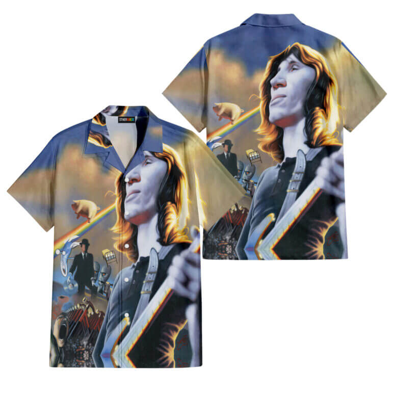 The Dark Side Of The Moon In The Wall Art Hawaiian Pink Floyd Shirt