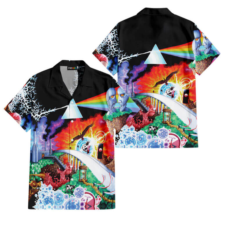 The Dark Side Of The Moon In The Wall Art Hawaiian Pink Floyd Shirt The Dark Side Of The Moon In The Wall Art Hawaiian Pink Floyd Shirt