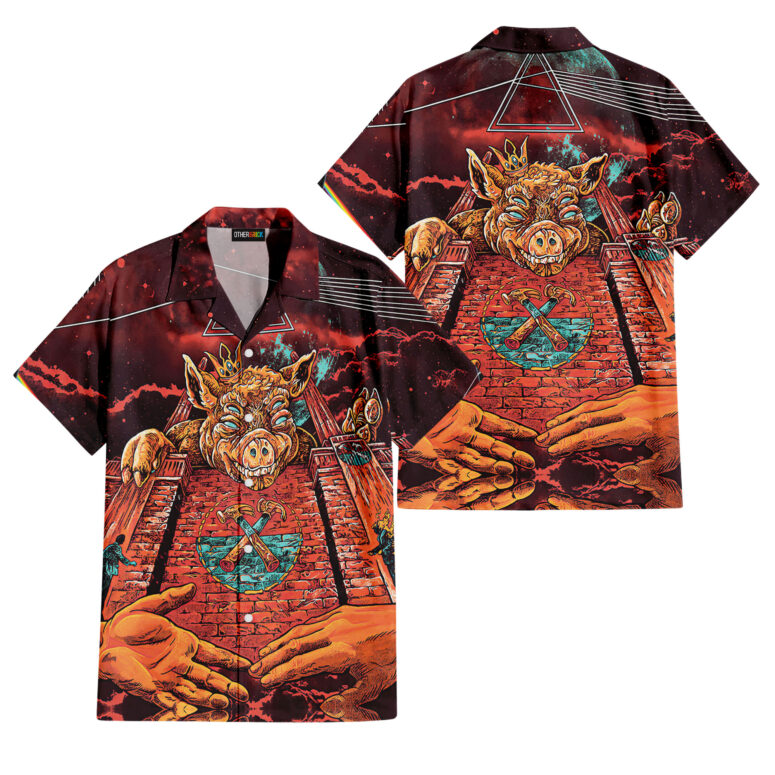 Pink Floyd Escape from The Wall Hawaiian Shirt Pink Floyd Escape from The Wall Hawaiian Shirt