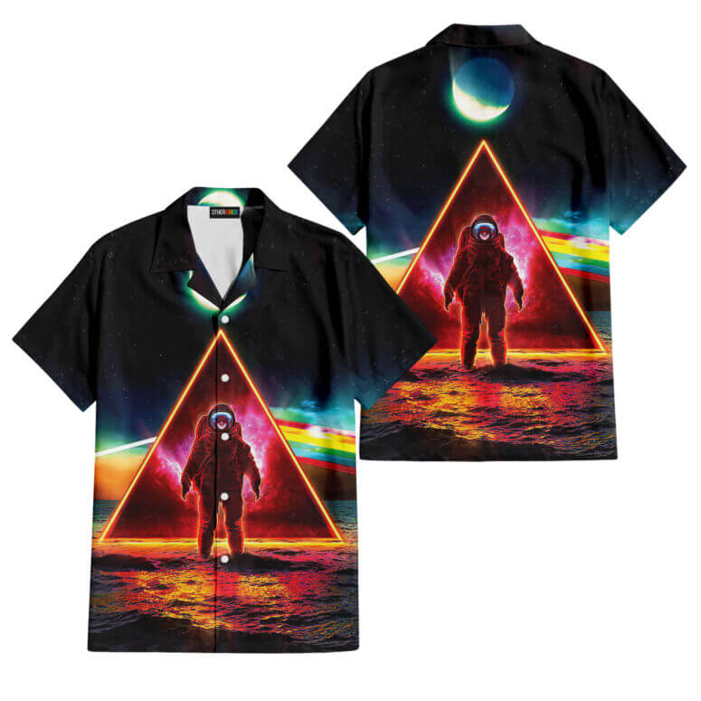 The Dark Side Of The Moon In The Wall Art Hawaiian Pink Floyd Shirt