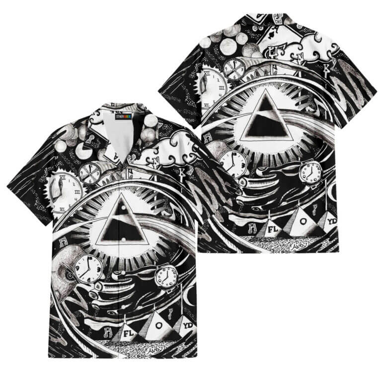 The Dark Side Of The Moon In The Wall Art Hawaiian Pink Floyd Shirt