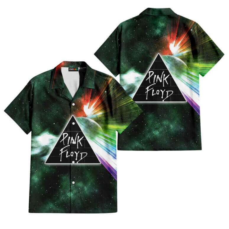 The Dark Side Of The Moon In The Wall Art Hawaiian Pink Floyd Shirt