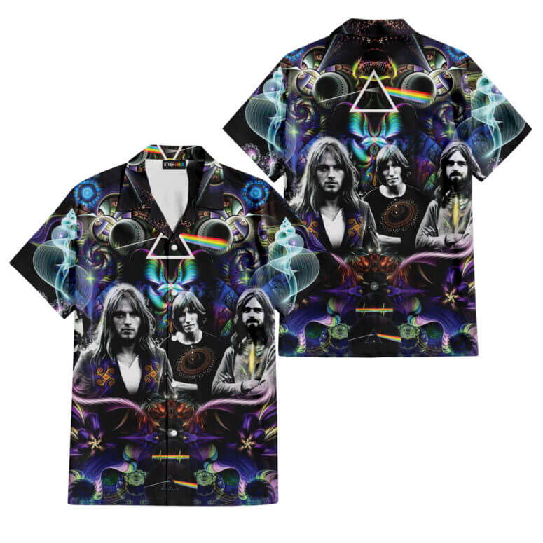 The Dark Side Of The Moon In The Wall Art Hawaiian Pink Floyd Shirt