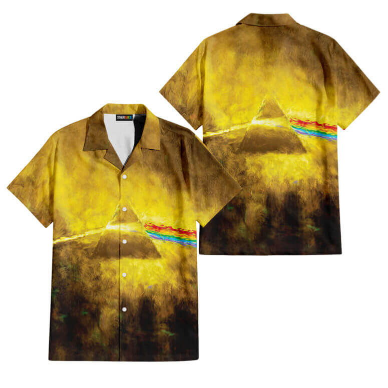 The Dark Side Of The Moon In The Wall Art Hawaiian Pink Floyd Shirt