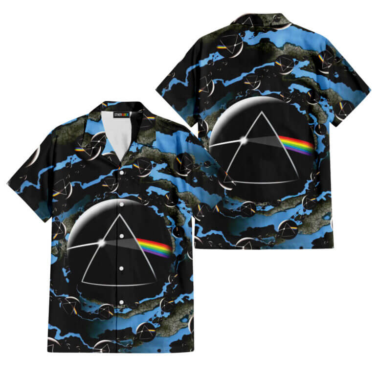 The Dark Side Of The Moon In The Wall Art Hawaiian Pink Floyd Shirt