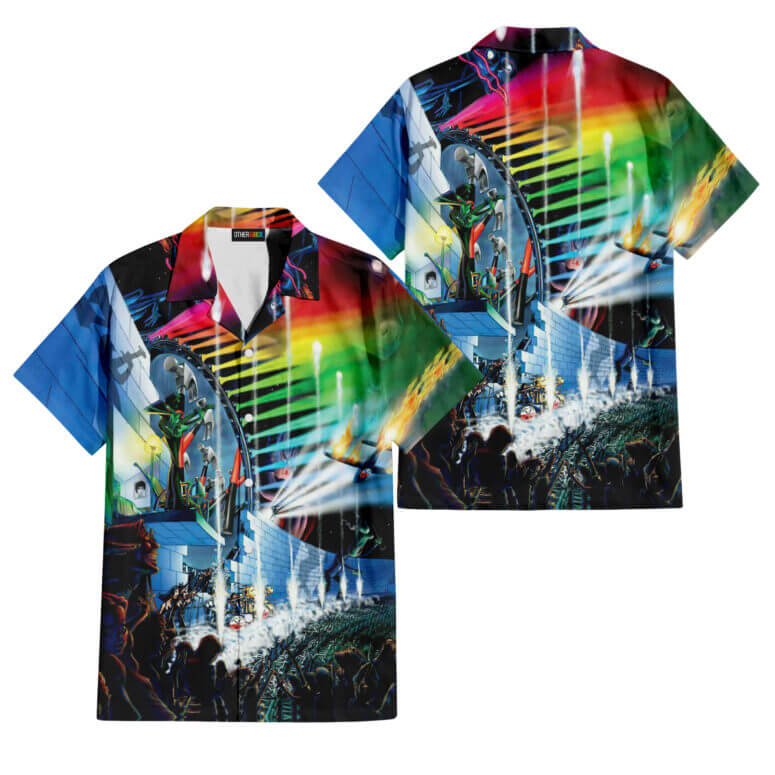 The Dark Side Of The Moon In The Wall Art Hawaiian Pink Floyd Shirt The Dark Side Of The Moon In The Wall Art Hawaiian Pink Floyd Shirt
