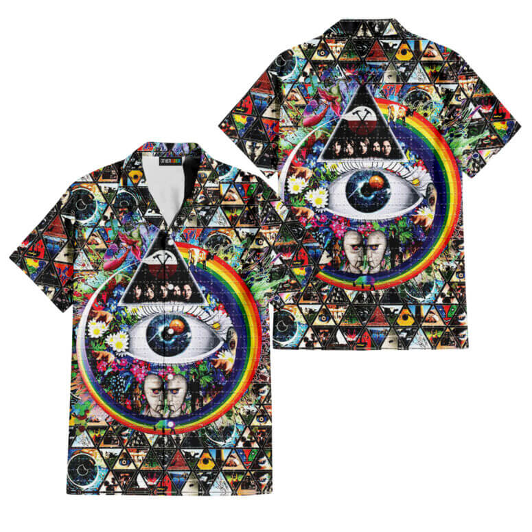 The Dark Side Of The Moon In The Wall Art Hawaiian Pink Floyd Shirt The Dark Side Of The Moon In The Wall Art Hawaiian Pink Floyd Shirt