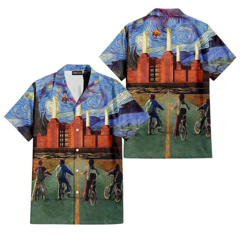The Dark Side Of The Moon In The Wall Art Hawaiian Pink Floyd Shirt