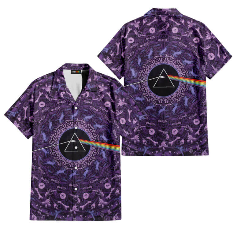 The Dark Side Of The Moon In The Wall Art Hawaiian Pink Floyd Shirt
