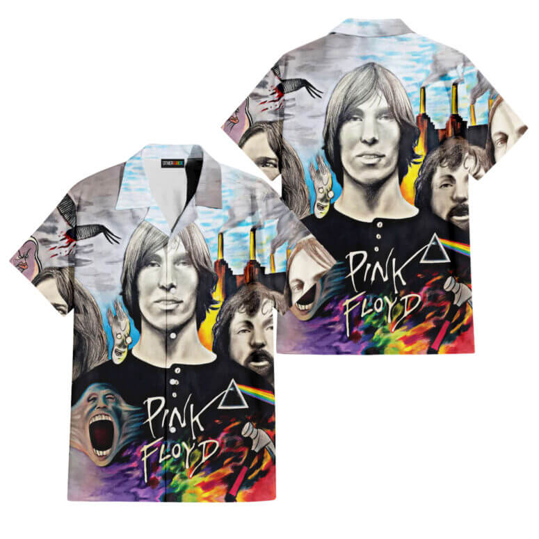 The Dark Side Of The Moon In The Wall Art Hawaiian Pink Floyd Shirt The Dark Side Of The Moon In The Wall Art Hawaiian Pink Floyd Shirt