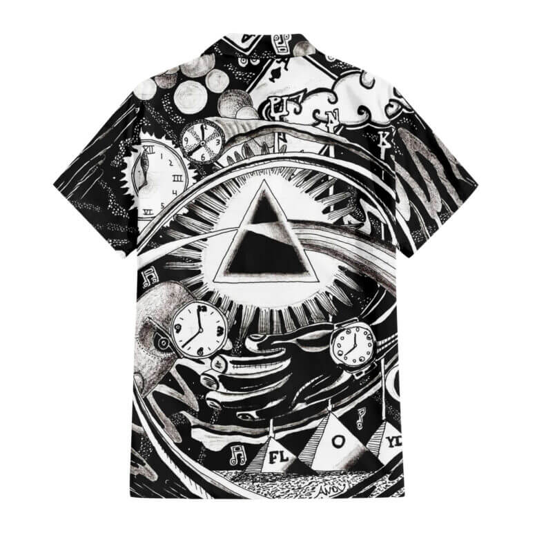 The Dark Side Of The Moon In The Wall Art Hawaiian Pink Floyd Shirt