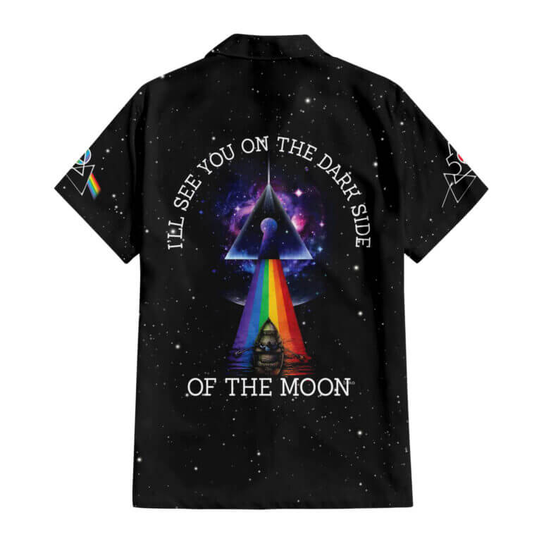 The Dark Side Of The Moon In The Wall Art Hawaiian Pink Floyd Shirt