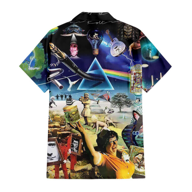 The Dark Side Of The Moon In The Wall Art Hawaiian Pink Floyd Shirt