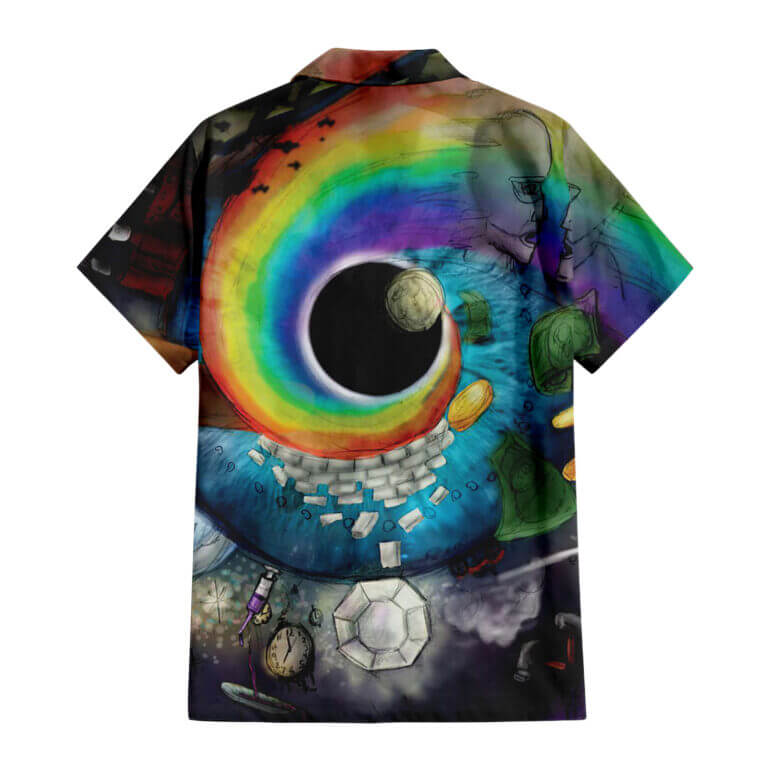 The Dark Side Of The Moon In The Wall Art Hawaiian Pink Floyd Shirt