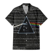 Hawaiian Shirt Front A Pink Floyd Lyric Collage Prism Vintage Hawaiian Shirt Copy - OtherBrick